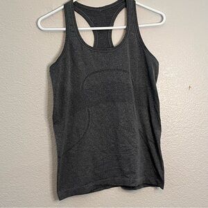 LULULEMON Swiftly Racerback Tank Top Gray Workout Fitness Size Women's 8